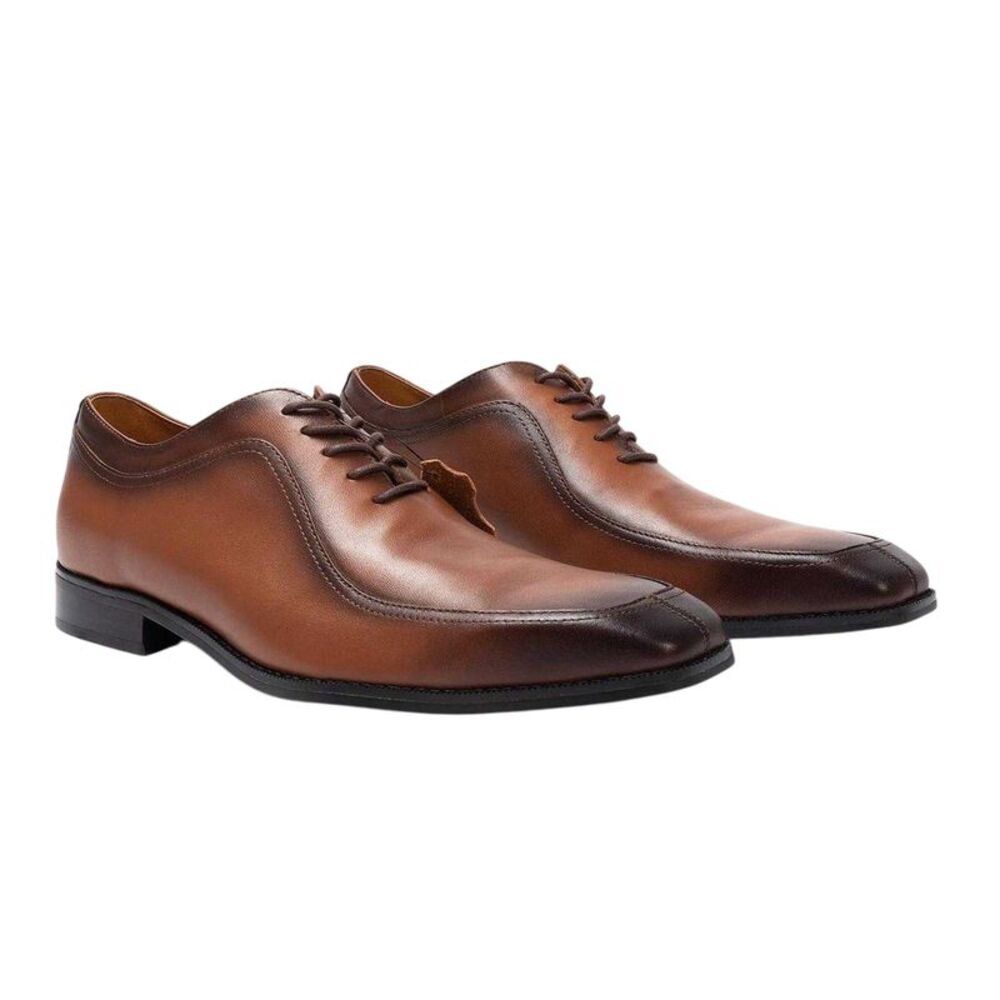 Giorgio Mens Full Grain Leather Low Heel Formal Shoes / Brown